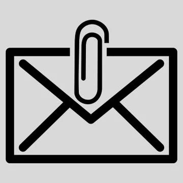 Mail Attachement Icon Stock Illustration