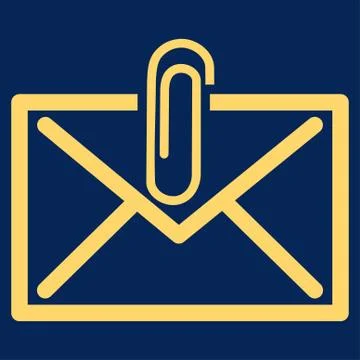 Mail Attachement Icon Stock Illustration