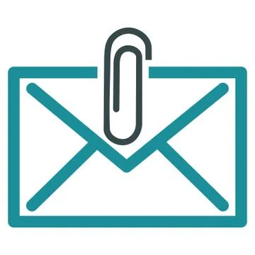 Mail Attachement Icon Stock Illustration