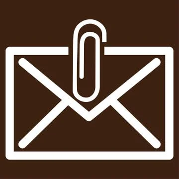 Mail Attachement Vector Icon Stock Illustration