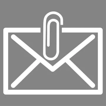 Mail Attachement Vector Icon Stock Illustration