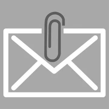Mail Attachement Vector Icon Stock Illustration