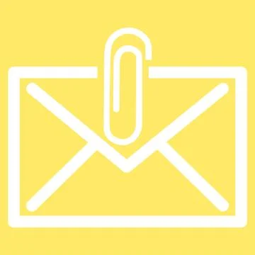 Mail Attachement Vector Icon Stock Illustration