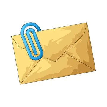 Mail attachment illustration Stock Illustration