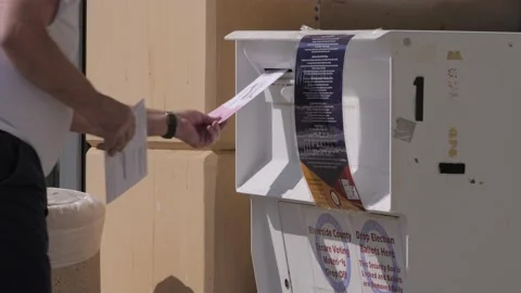 Mail Ballot Drop Off - Early Voting Election 2020 스톡 동영상 141380712