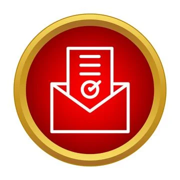 Mail ballot voting document choosing option icon Ilustração Stock
