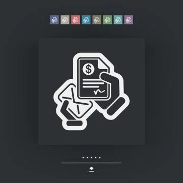 Mail with a bank document Stock-Illustration