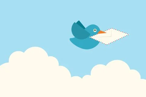 Mail bird Illustrazione stock