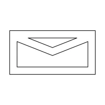 Mail black color path icon . 스톡 일러스트