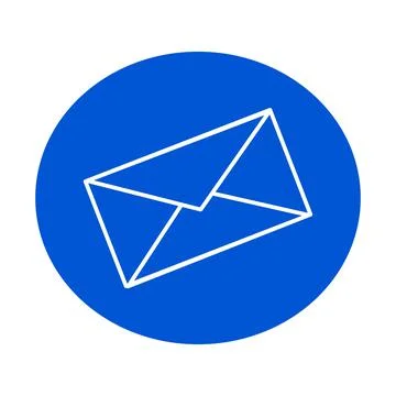 Mail in blue circle Stock Illustration
