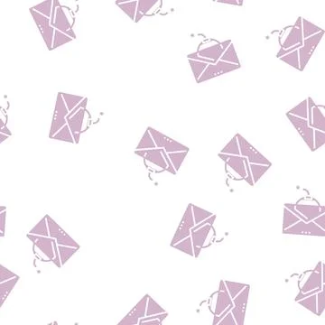 Mail with bomb glyph seamless pattern 스톡 일러스트