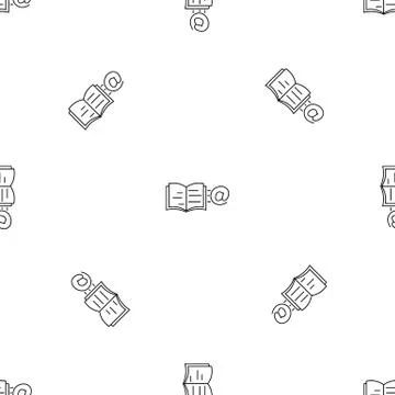 Mail book pattern seamless Illustrazione stock