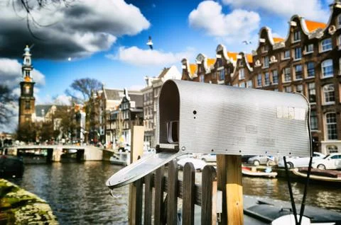 Mail box in Amsterdam Stock Photos