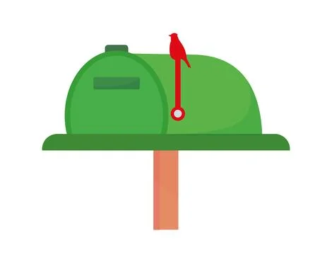 Mail box communication, post service concept send envelope document message.. Stock Illustration