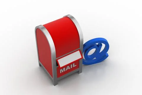 Mail box with email sign Free Stock Illustration