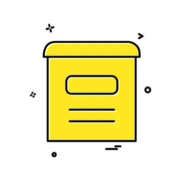 Mail box icon design vector Illustration