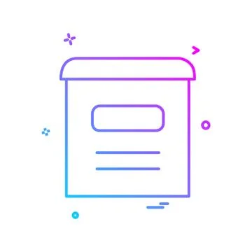 Mail box icon design vector Illustration