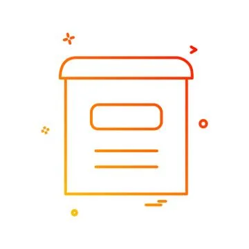 Mail box icon design vector Illustration