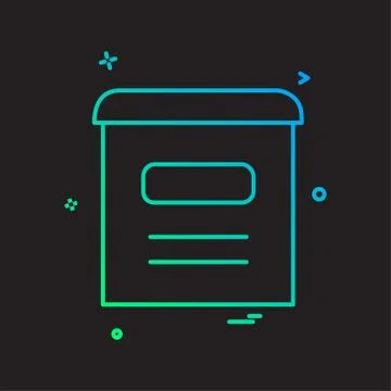 Mail box icon design vector Illustration