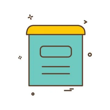 Mail box icon design vector Illustration