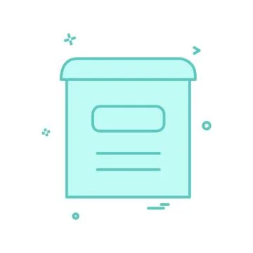 Mail box icon design vector Illustration