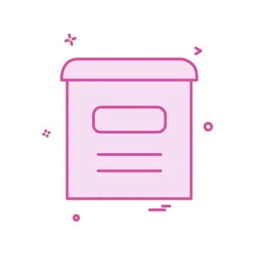 Mail box icon design vector Illustration