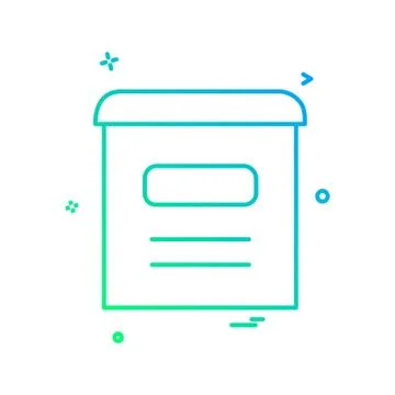 Mail box icon design vector Illustration