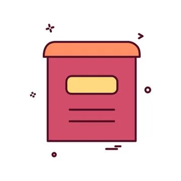 Mail box icon design vector Illustration