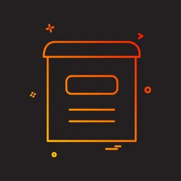 Mail box icon design vector Illustration