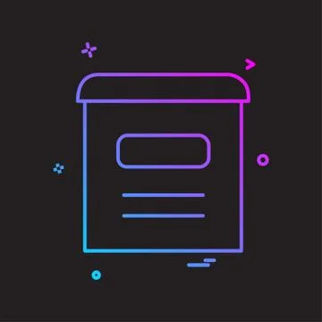 Mail box icon design vector Illustration