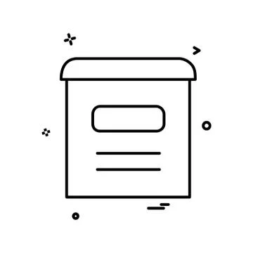 Mail box icon design vector Illustration