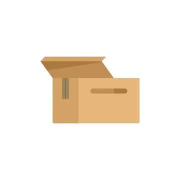 Mail box icon flat vector. Parcel delivery 스톡 일러스트