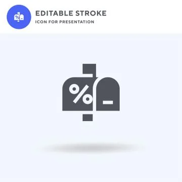 Mail Box icon vector, filled flat sign, solid pictogram isolated on white, logo イラスト素材