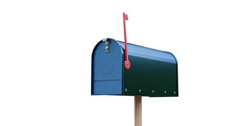 Mail box isolated on white background Stock Photos