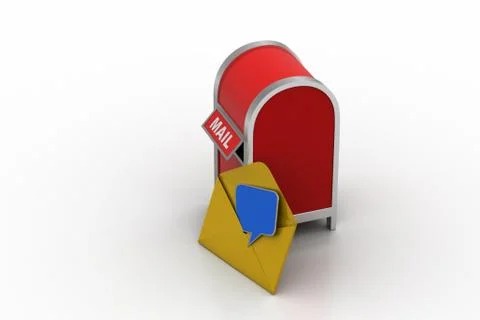 Mail box with mail Stock Illustration