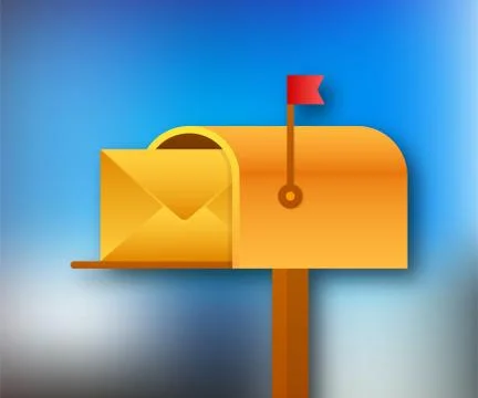 Mail box vector illustration in the flat style. Vector stock illustration. Stock Illustration