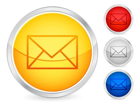 Mail button Stock Illustration
