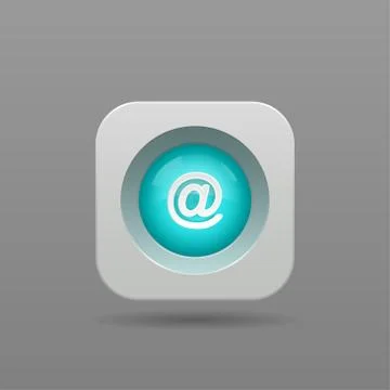 Mail button Stock Illustration