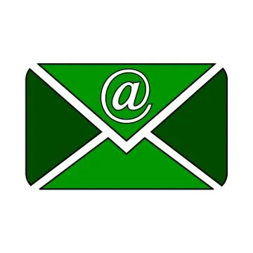 Mail button on white. Illustrazione stock
