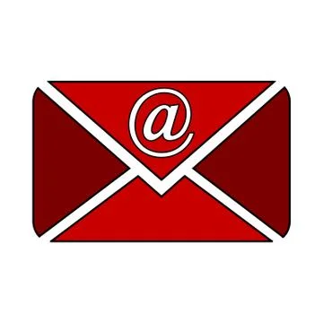 Mail button on white. Illustrazione stock