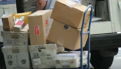 Mail Cart 3 Stock Footage 11360868