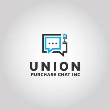 Mail chat vector logo design inspiration Stock Illustration