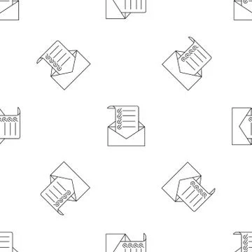 Mail checklist pattern seamless Stock Illustration