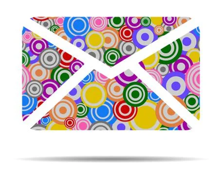 Mail circles icon vector Иллюстрация