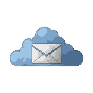 Mail cloud illustration Stock Illustration