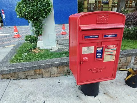 Mail collection boxes for posting Stock-Fotos