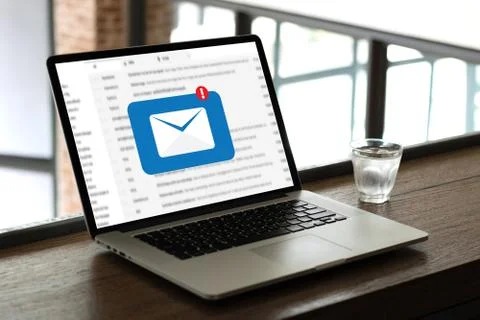 Mail Communication Connection message to mailing contacts phone Global Lett.. Stock-Fotos