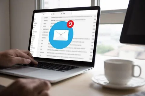 Mail Communication Connection message to mailing contacts phone Global Letter Foto stock