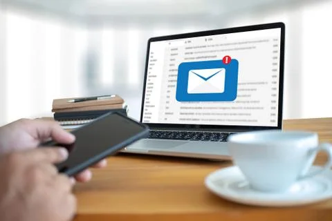 Mail Communication Connection message to mailing contacts phone Global Letter Stock Photos