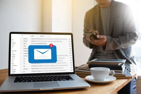 Mail Communication Connection message to mailing contacts phone Global Letter Stock Photos